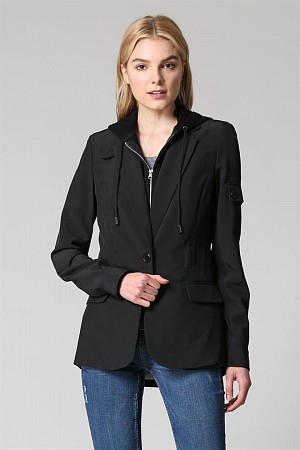 HOOD INSERT SHIRT JACKET